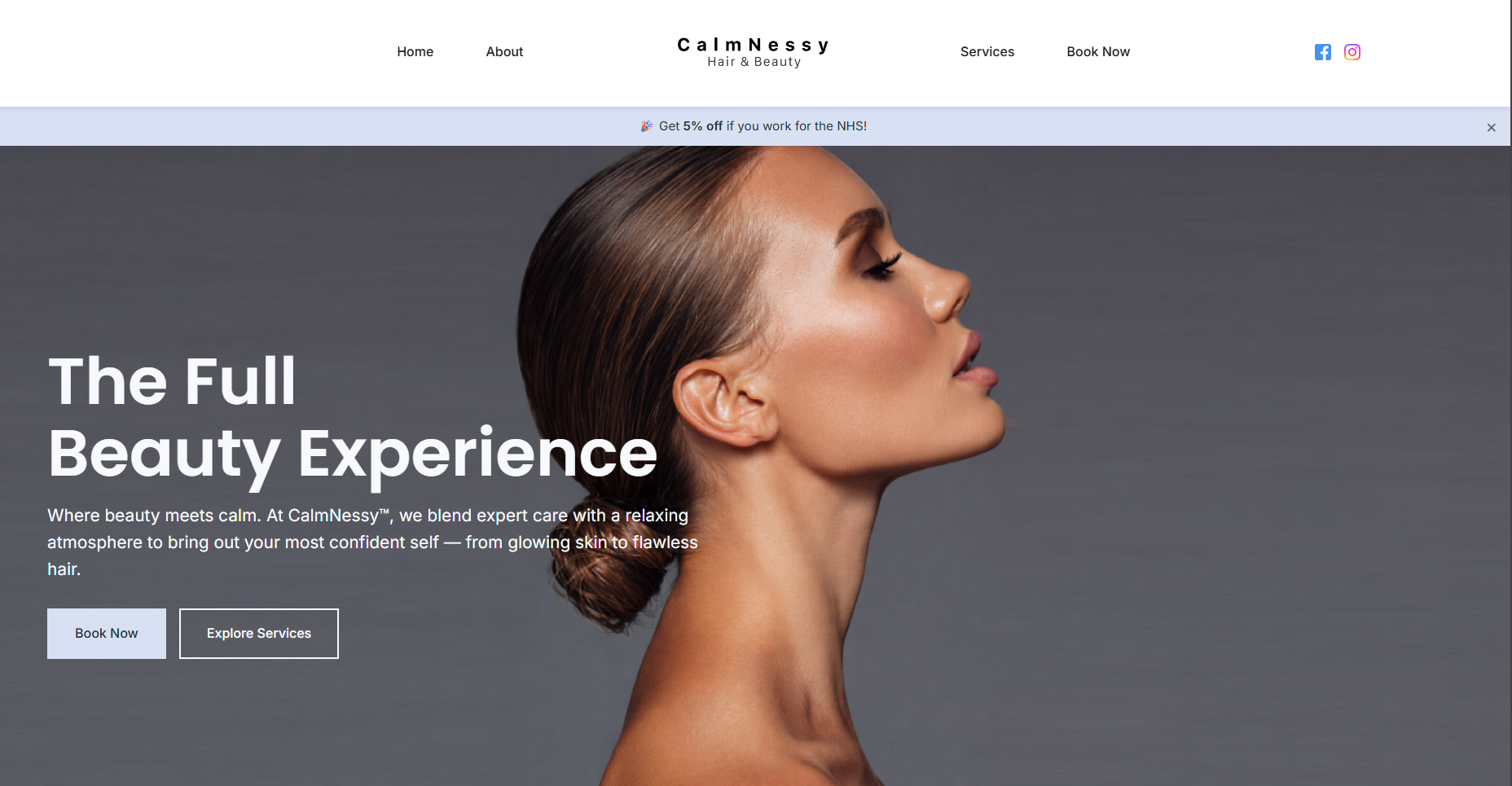 Brand & site for Calmnessy screenshot